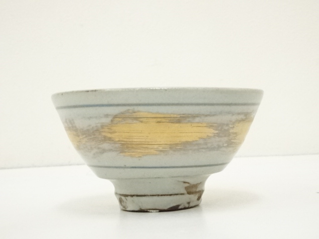 道具 ] - 道具 南山窯 目黒威徳造 染付金蒔灰釉茶碗（共箱） | ネット